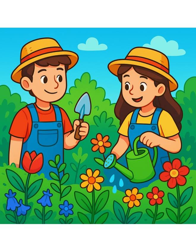 disegno di Cura del Giardino a colori