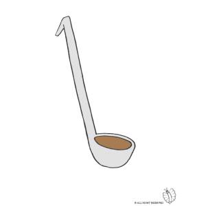 Disegno di Mestolo da Cucina a colori