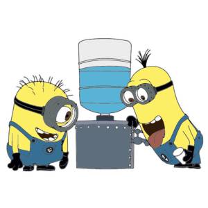 Disegno di Minions che Bevono a colori