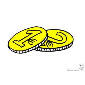 Disegno di Monete a colori