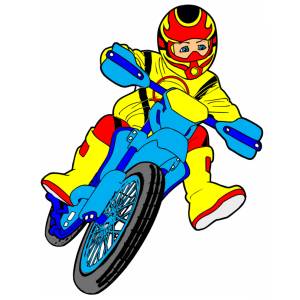 Disegno di Motocross a colori