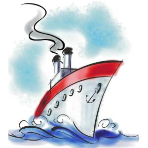 Disegno di Nave da Crociera a colori