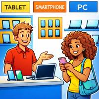 Disegno di Negozio di Tecnologia  a colori