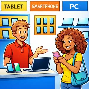 Disegno di Negozio di Tecnologia  a colori