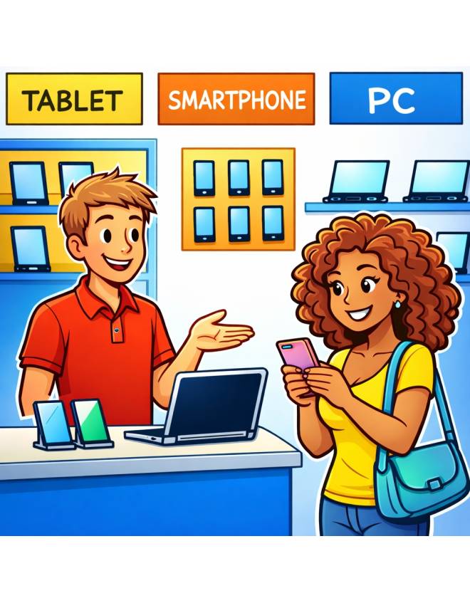 disegno di Negozio di Tecnologia  a colori