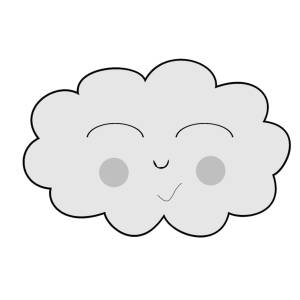 Disegno di Nuvola Sorridente a colori