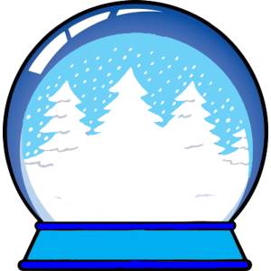 Disegno di Palla di Vetro con Neve a colori