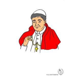 Disegno di Il Papa a colori