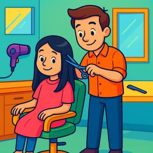 Disegno di Il Parrucchiere a colori