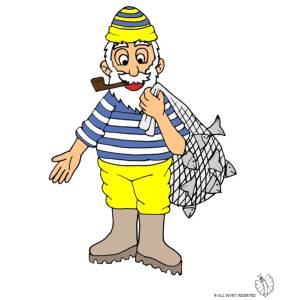 Disegno di Pescatore a colori