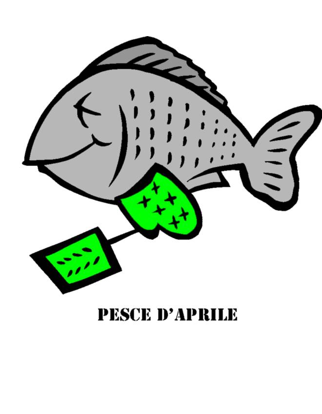 disegno di Pesce di Aprile a colori