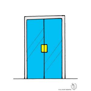 disegno di Porta di Vetro a colori