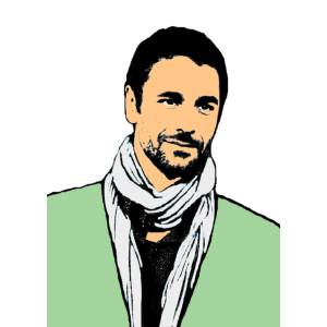 Disegno di Raul Bova a colori