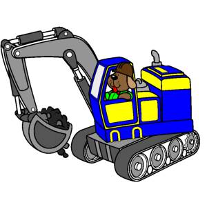 disegno di Scavatrice Meccanica a colori