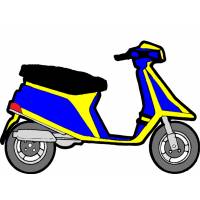 Disegno di Scooter a colori