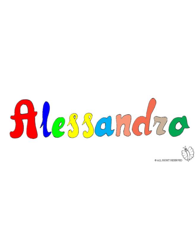 disegno di Alessandro a colori