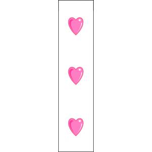 Disegno di Segnalibro Cuoricini a colori