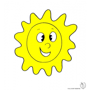 Disegno di Sole a colori