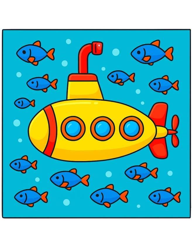 disegno di Sottomarino a colori
