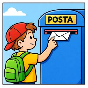 Disegno di Spedire una Lettera  a colori