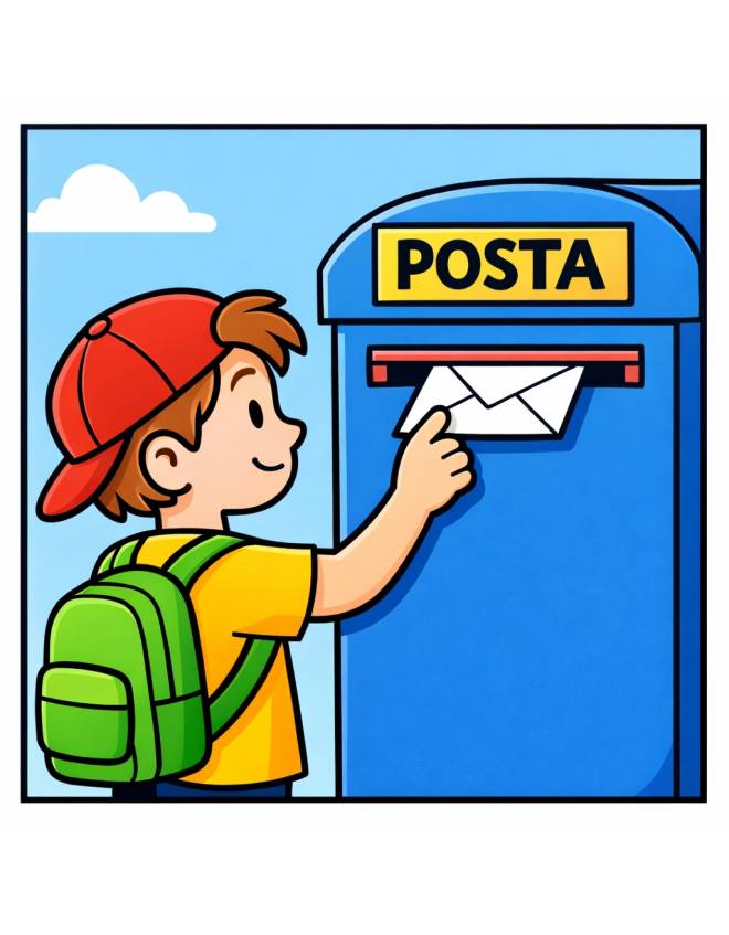 disegno di Spedire una Lettera  a colori