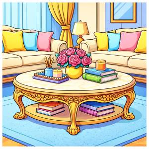 Disegno di Salotto di Lusso  a colori