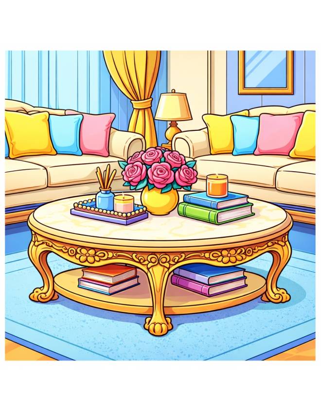 disegno di Salotto di Lusso  a colori