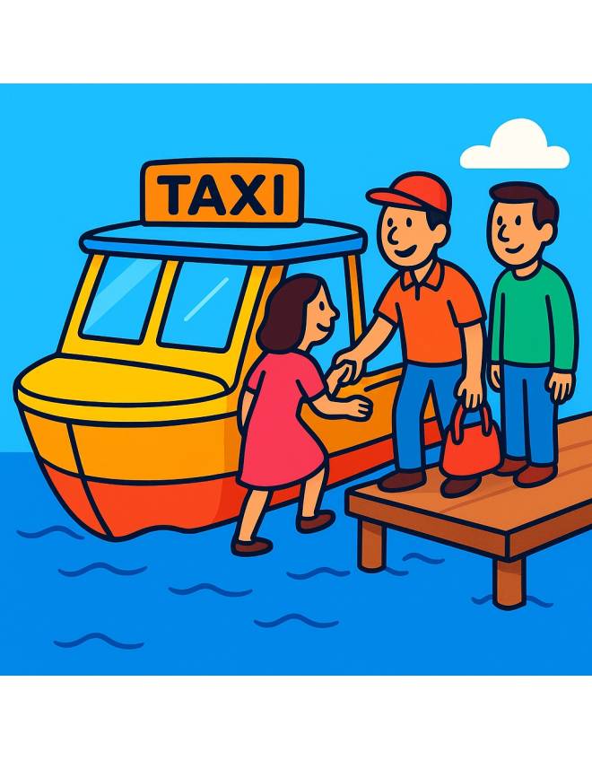 disegno di Taxi del Mare a colori