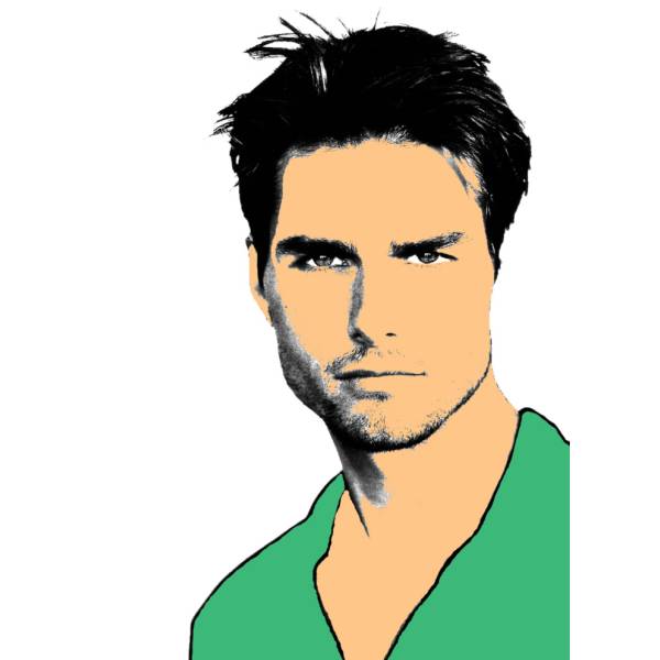 Disegno di Tom Cruise a colori