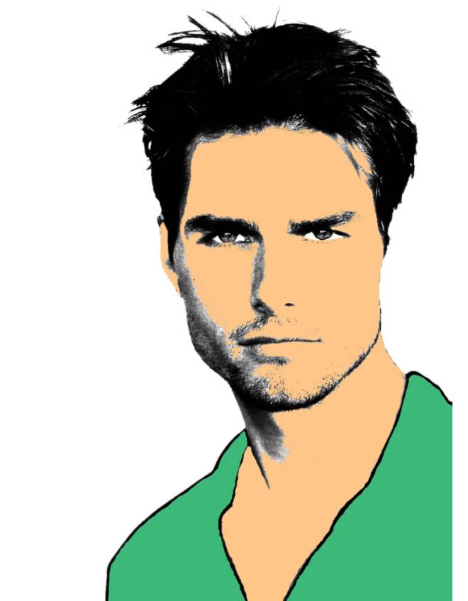 disegno di Tom Cruise a colori