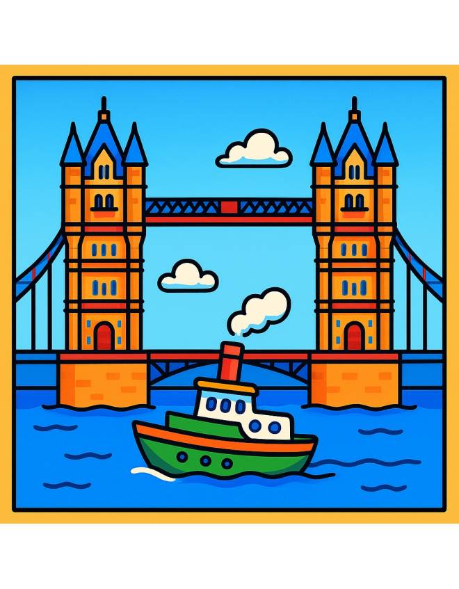 disegno di Tower Bridge London a colori