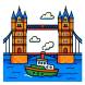 Disegno di Tower Bridge London a colori