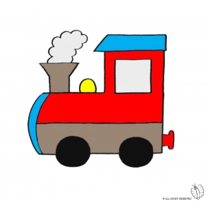 Disegno di Treno a Vapore a colori