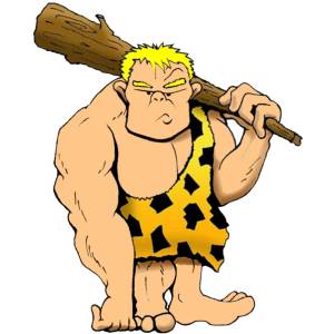 Disegno di Uomo Primitivo a colori