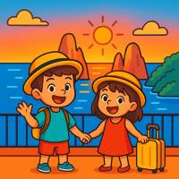 disegno di Vacanza a Capri  a colori