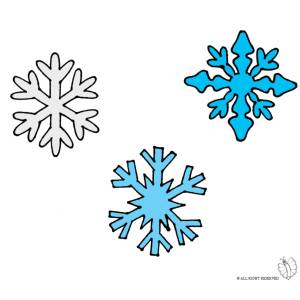 Disegno di Fiocchi di Neve a colori