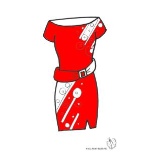 Disegno di Vestito con Cintura a colori