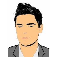 Disegno di Zac Efron a colori