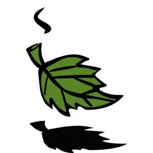 Disegno di Foglia che Cade a colori