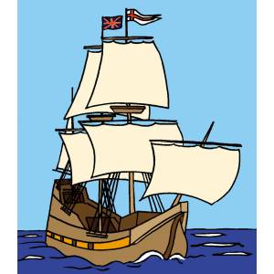 Disegno di Il Galeone a colori