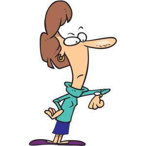 Disegno di Maestra Arrabbiata a colori