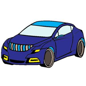 Disegno di Macchina a colori
