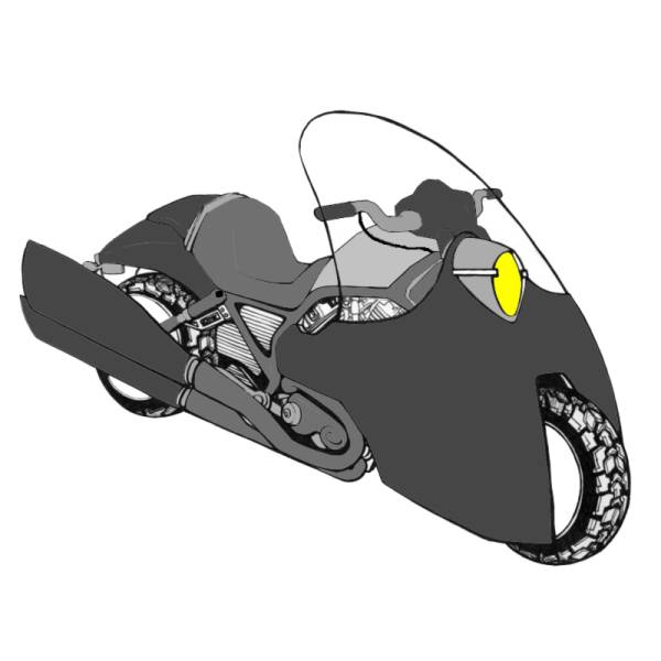 Disegno di Moto da Corsa a colori