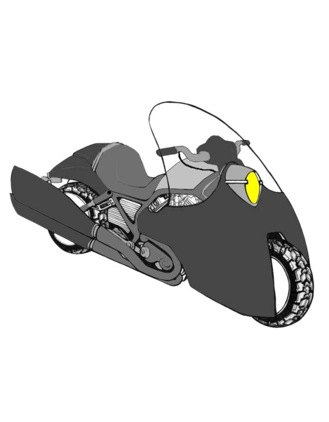 disegno di Moto da Corsa a colori