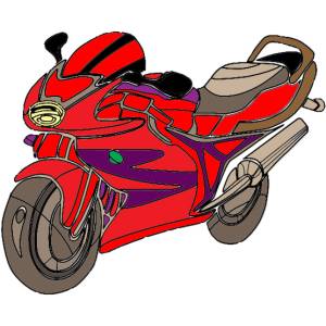 Disegno di Motocicletta da Corsa a colori