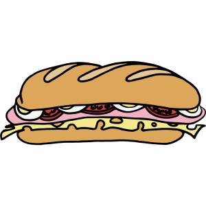 Disegno di Sandwich a colori