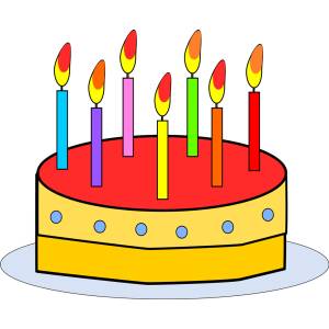 Disegno di Torta Buon Compleanno a colori