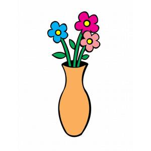 Disegno di Vaso con Fiori a colori
