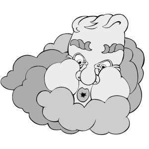 Disegno di Vento e Nuvole a colori