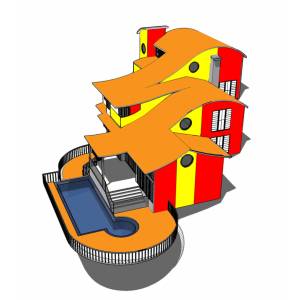 Disegno di Casa in 3D a colori